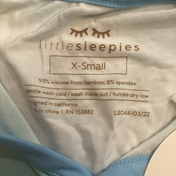 Little Sleepies Watercolor Tidepool Womens Bamboo PJ Set Size XS pants Shirt NEW - Picture 3 of 10